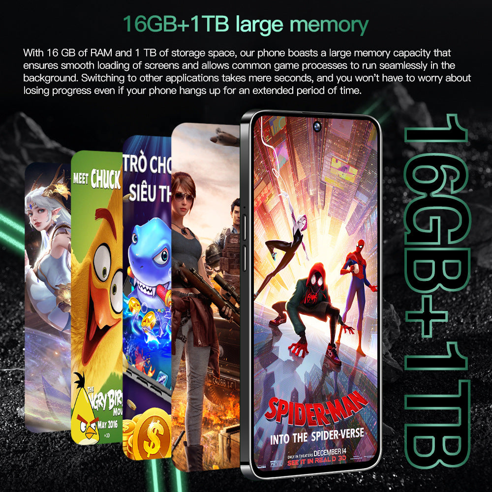 New Global Exclusive Povo6Pro Android16+1T Super Large Screen Smartphone Factory Direct Price