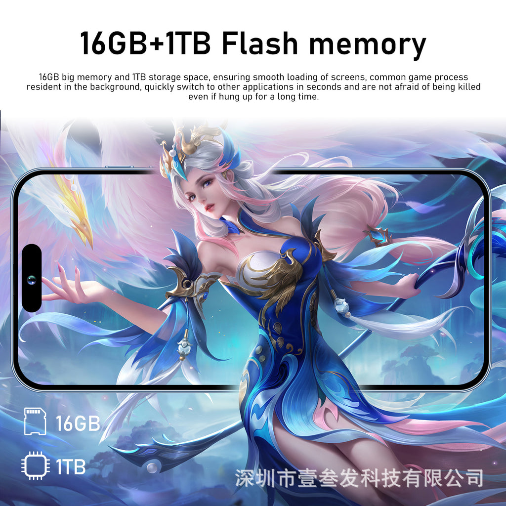 I15 ProMax Popular2+16G 6.5Inch Large Screen All-in-One Machine True4G Smart New Phone
