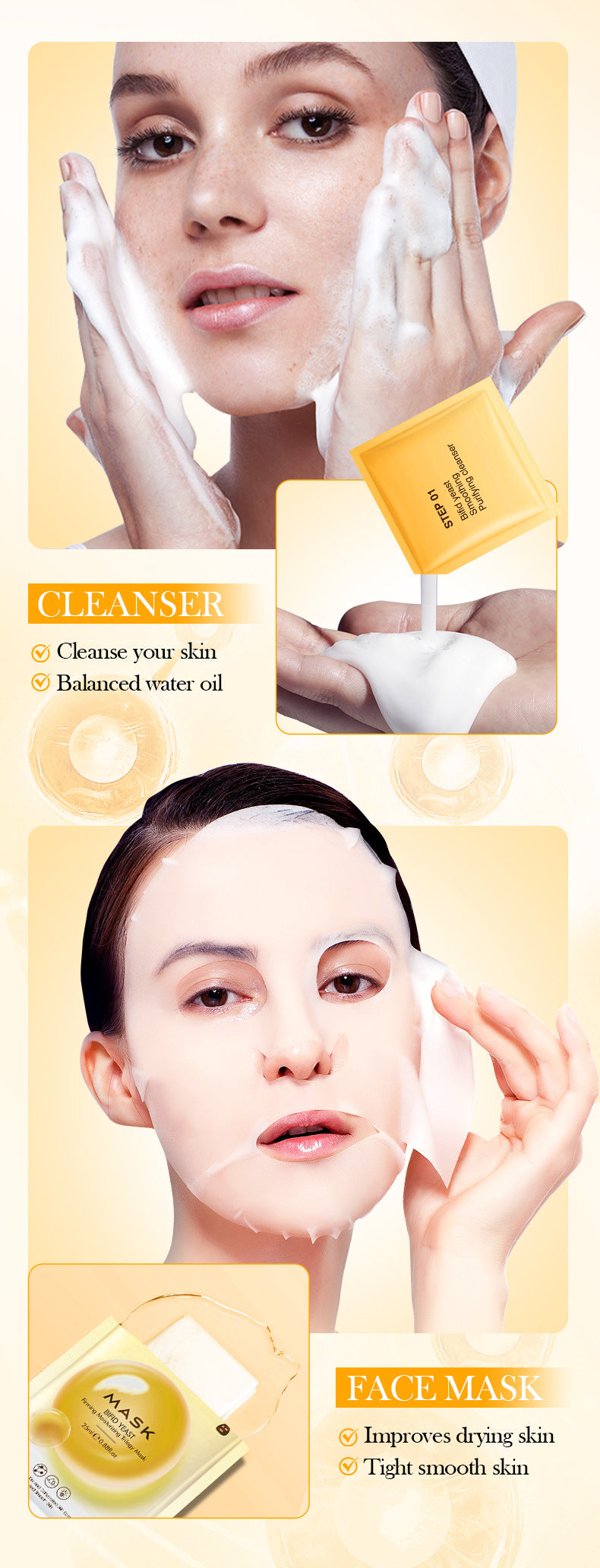 Trilogy Mask SADOER Hyaluronic Acid Firming Acne Removal Hydrating Beauty Mask Cross-Border Wholesale