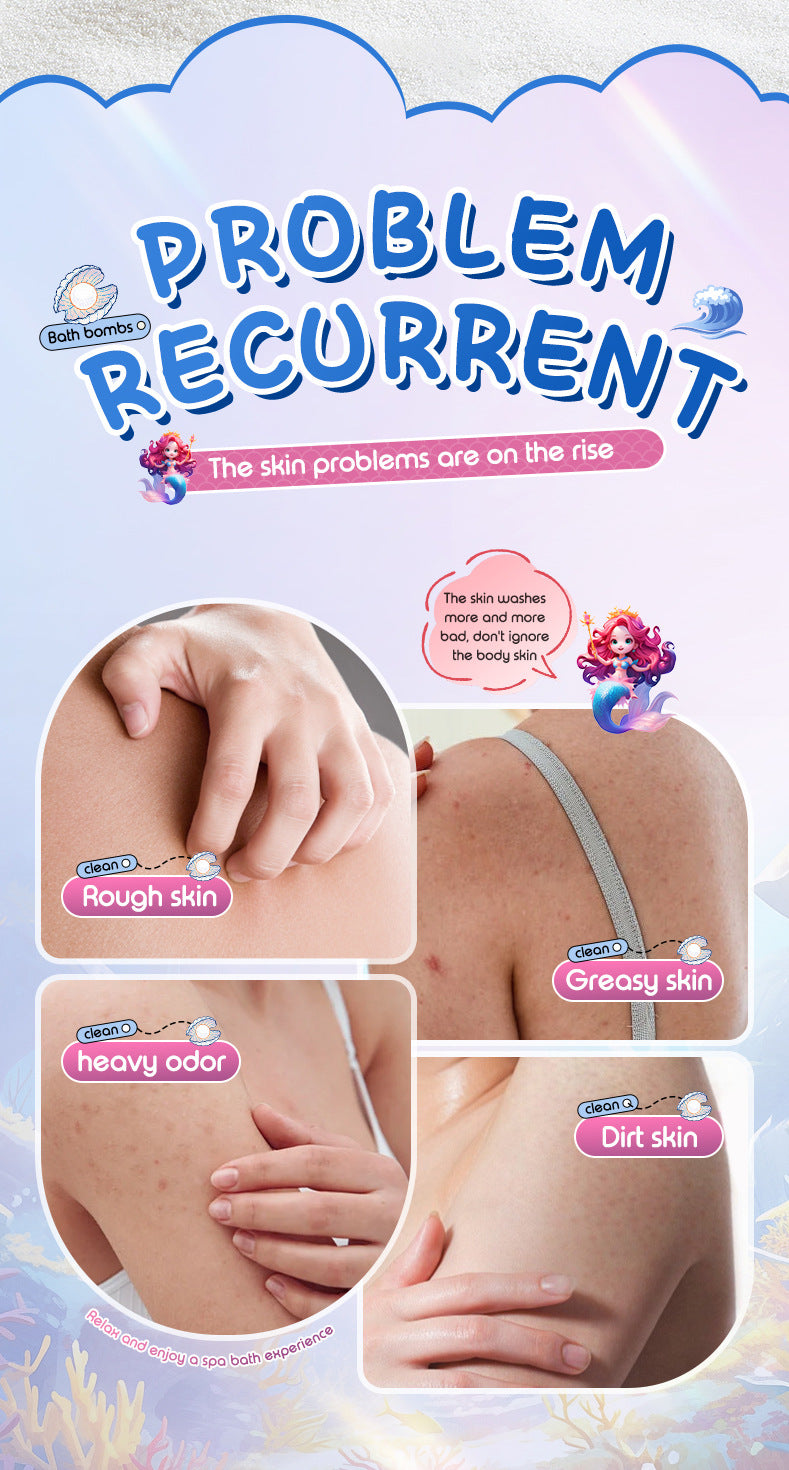 Shell Bath Salt Balls SADOER Deep Cleansing Body Bath Bath Salts Cross-Border Foreign Trade Wholesale