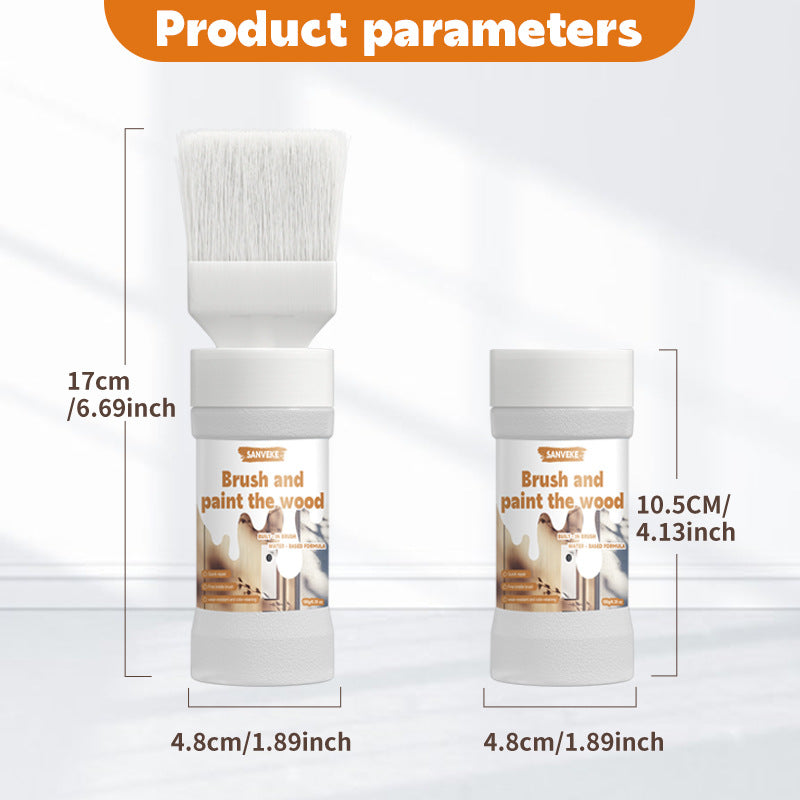 Hot Sale Odorless Water-Based Wood Paint with Brush for Furniture Renovation, Wood Door Color Change, Indoor and Outdoor Universal