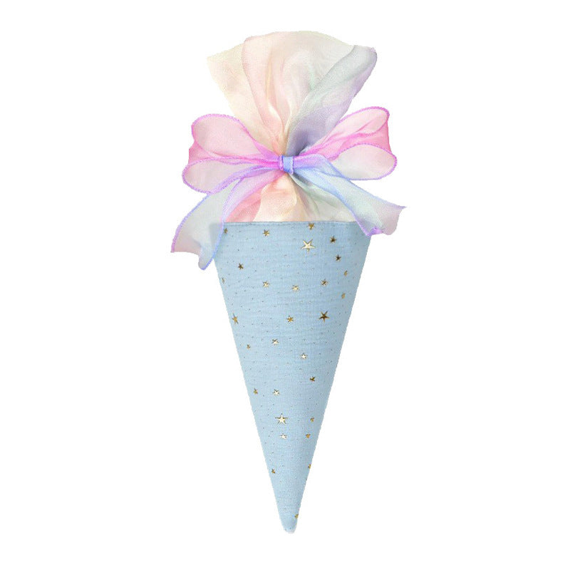Back-to-School Season Colorful Ice Cream Cone Children's Accessories Gift Bowknot Souvenir Girl Back-to-School Season Creative Gift