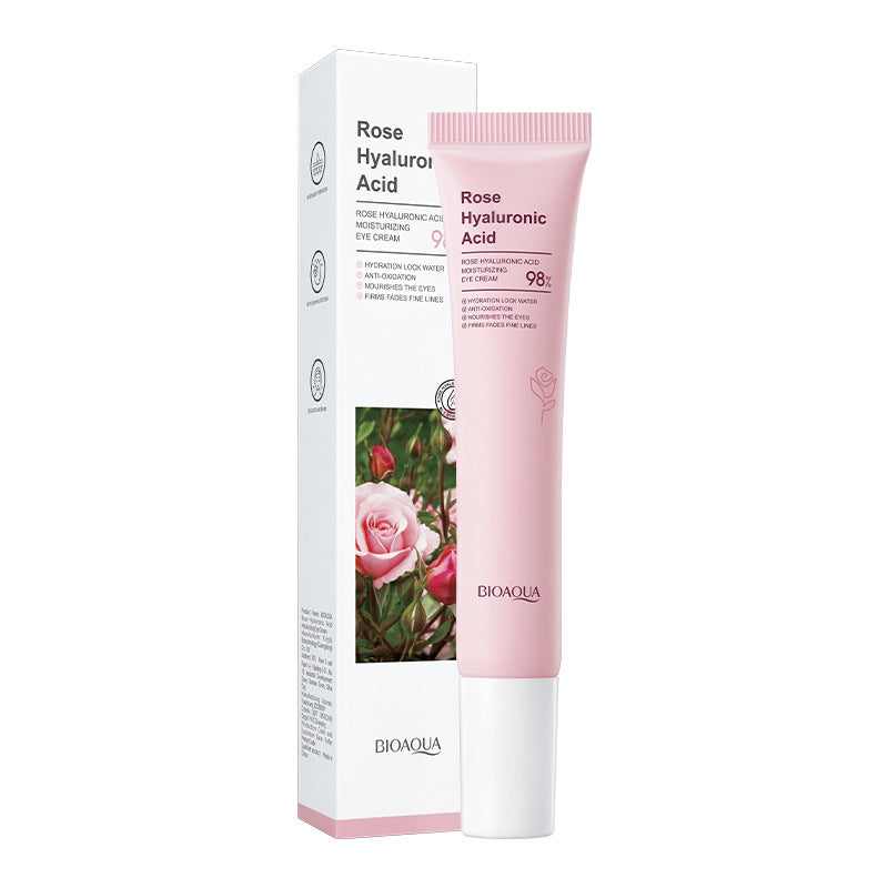 Eye Cream20gBIOAOUA Rose Rice Hyaluronic Acid Lightens Dark Circles and Eye Wrinkles Cross-Border Wholesale
