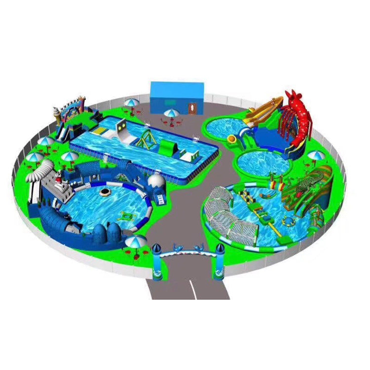 Inflatable Water Park Swimming Pool Pool Manufacturer Mobile Castle Equipment Bracket Breakthrough Slide Mobile Amusement