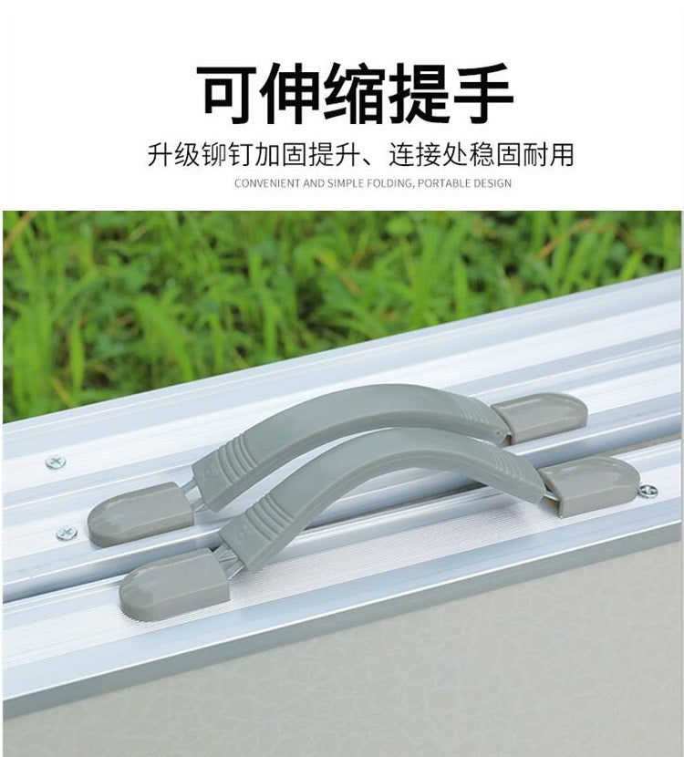 In Stock Dropshipping Outdoor Folding Table Aluminum Alloy Simple Square Table Camping Stall Folding Table Portable Stall Table