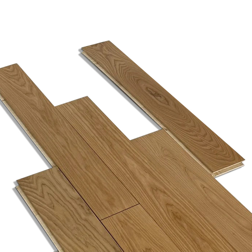 18mm Premium Three-Layer Engineered Ash Hardwood Flooring | Custom Plank for Villas Living Rooms Basements Exterior