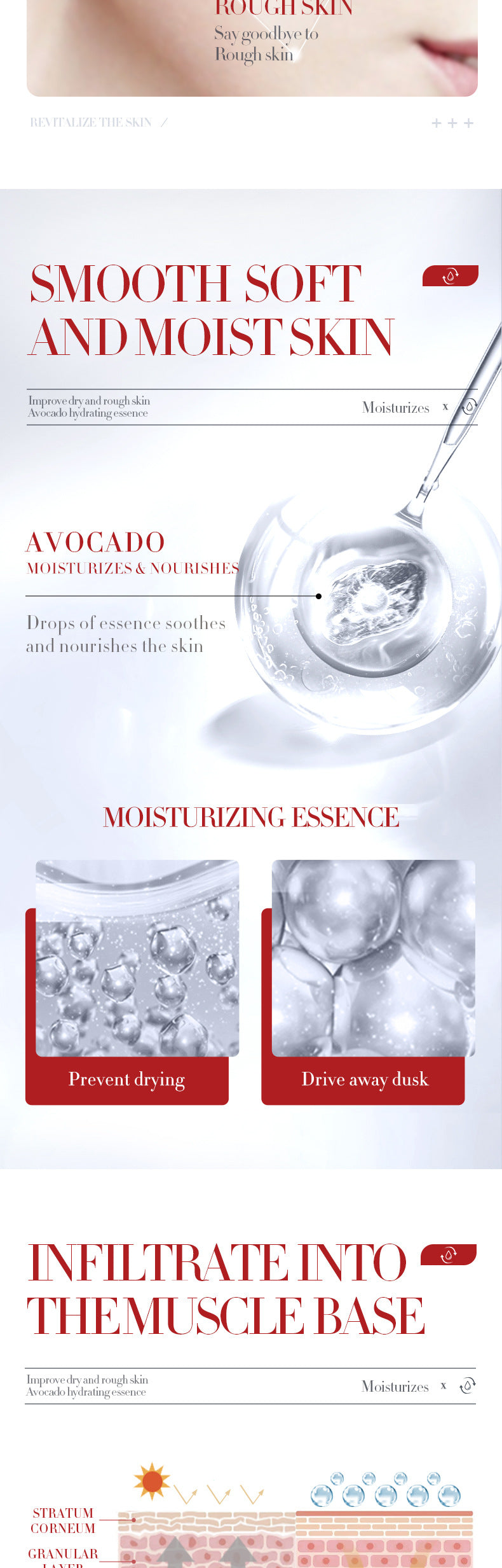 Cross-border Fruit Essence15ml Plant Avocado Moisturizing Apple Hydrating Nourishing Export Manufacturer Wholesale