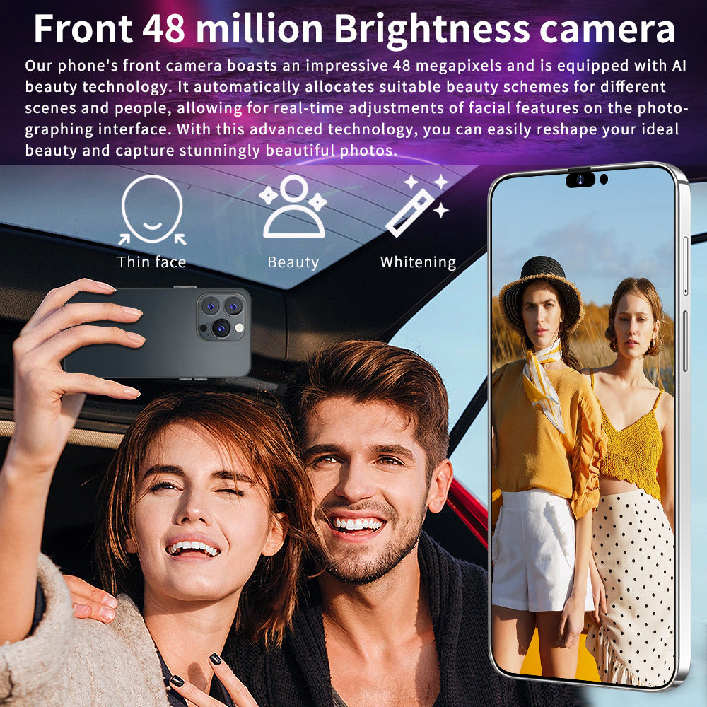 i15Promax Mobile Phone4G All Netcom6+128G Smartphone6.8Wholesale of High-Definition Large Screens