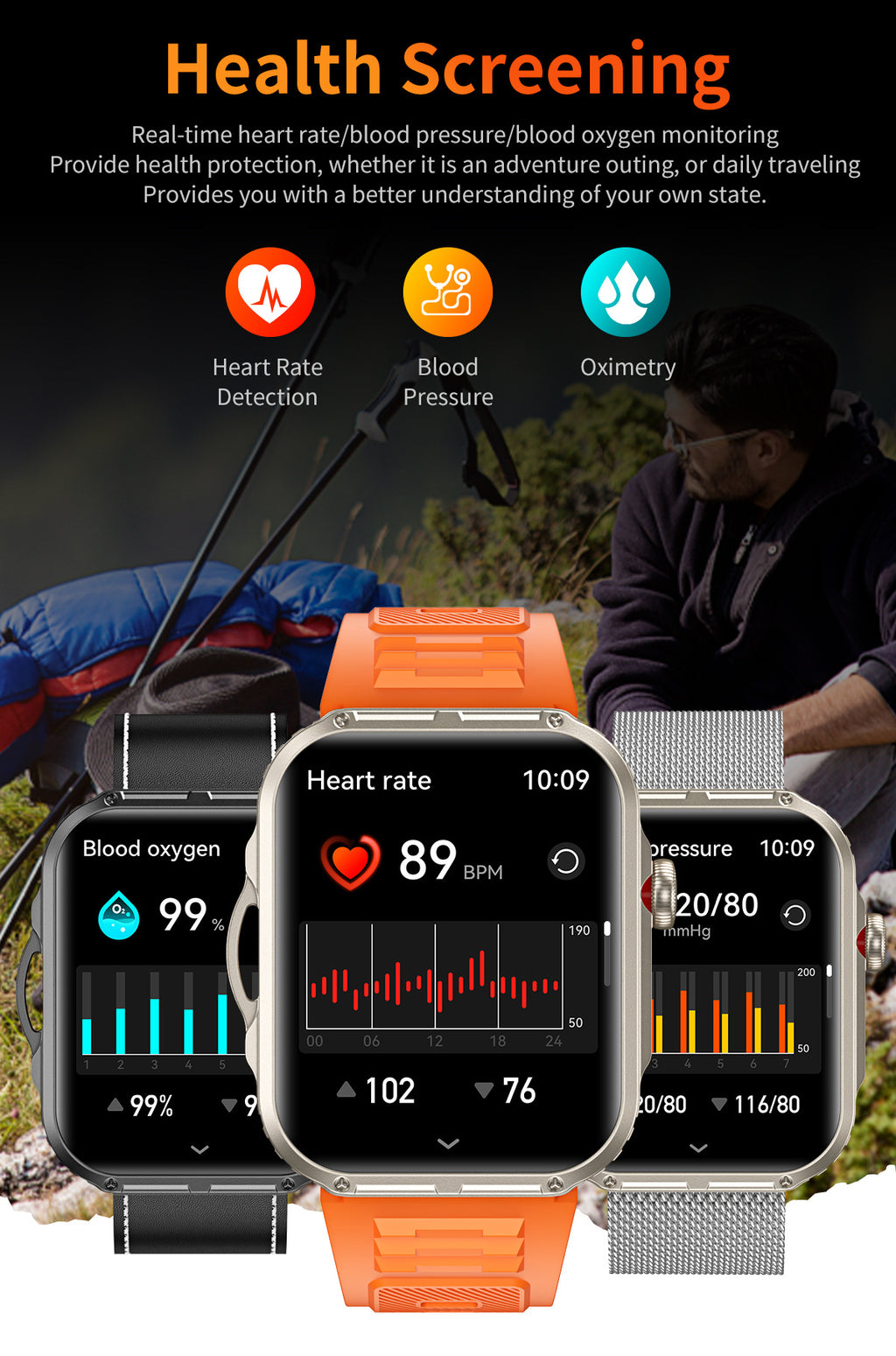 HDT11Ultra Smart Watch Bluetooth Call Music Healthy Sleep Flashlight Smart Bracelet