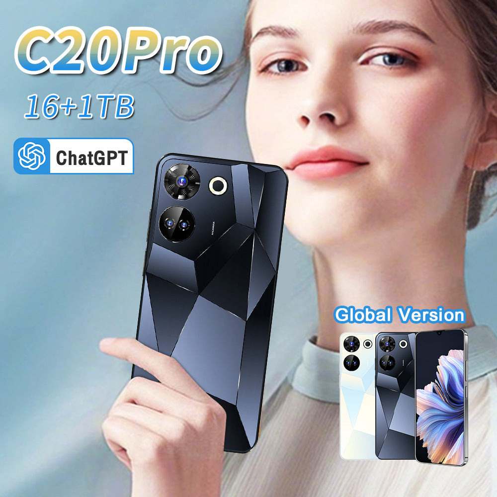 Mobile Phone C20Pro7.3Inch Full HD Screen16+1T Android Smart Factory Price Wholesale Full Screen Large Screen