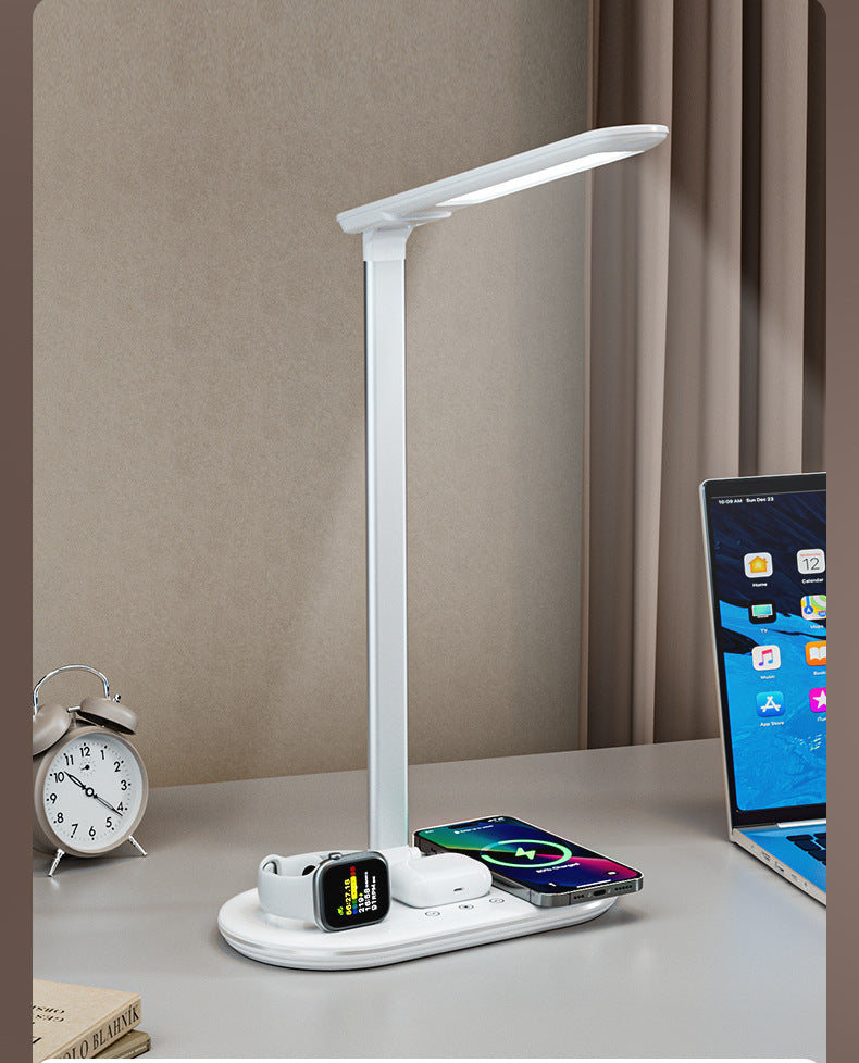 LED Eye protection desk lamp 3-in-1 multifunctional folding desk lamp usb Home bedroom bedside wireless charging night light