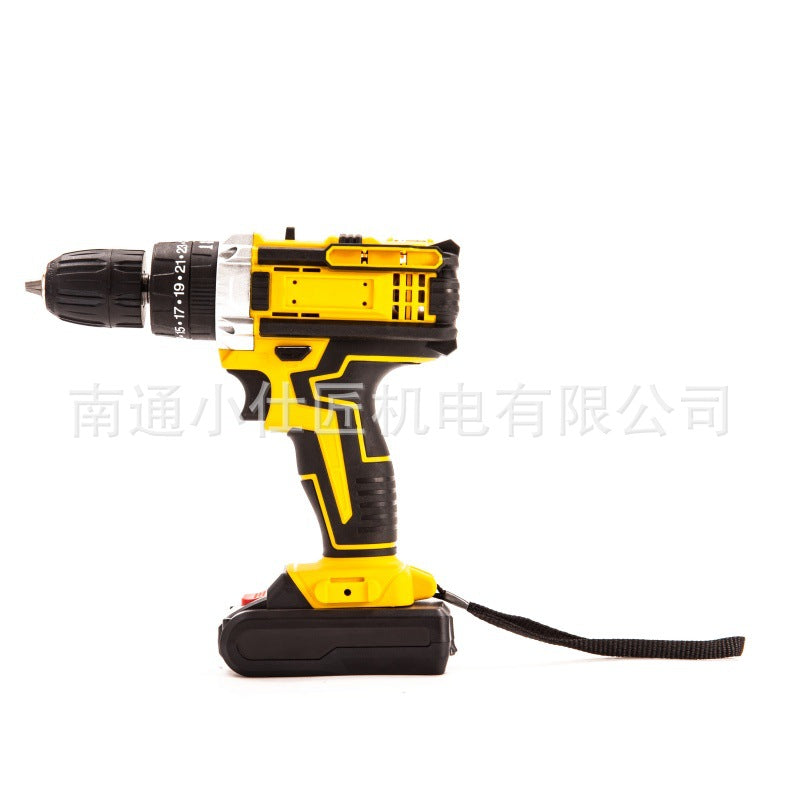 Cross-Border New Model Export Electric Tool Brushless Hand Drill Dual-Speed Impact Electric Screwdriver Set Small Steel Cannon