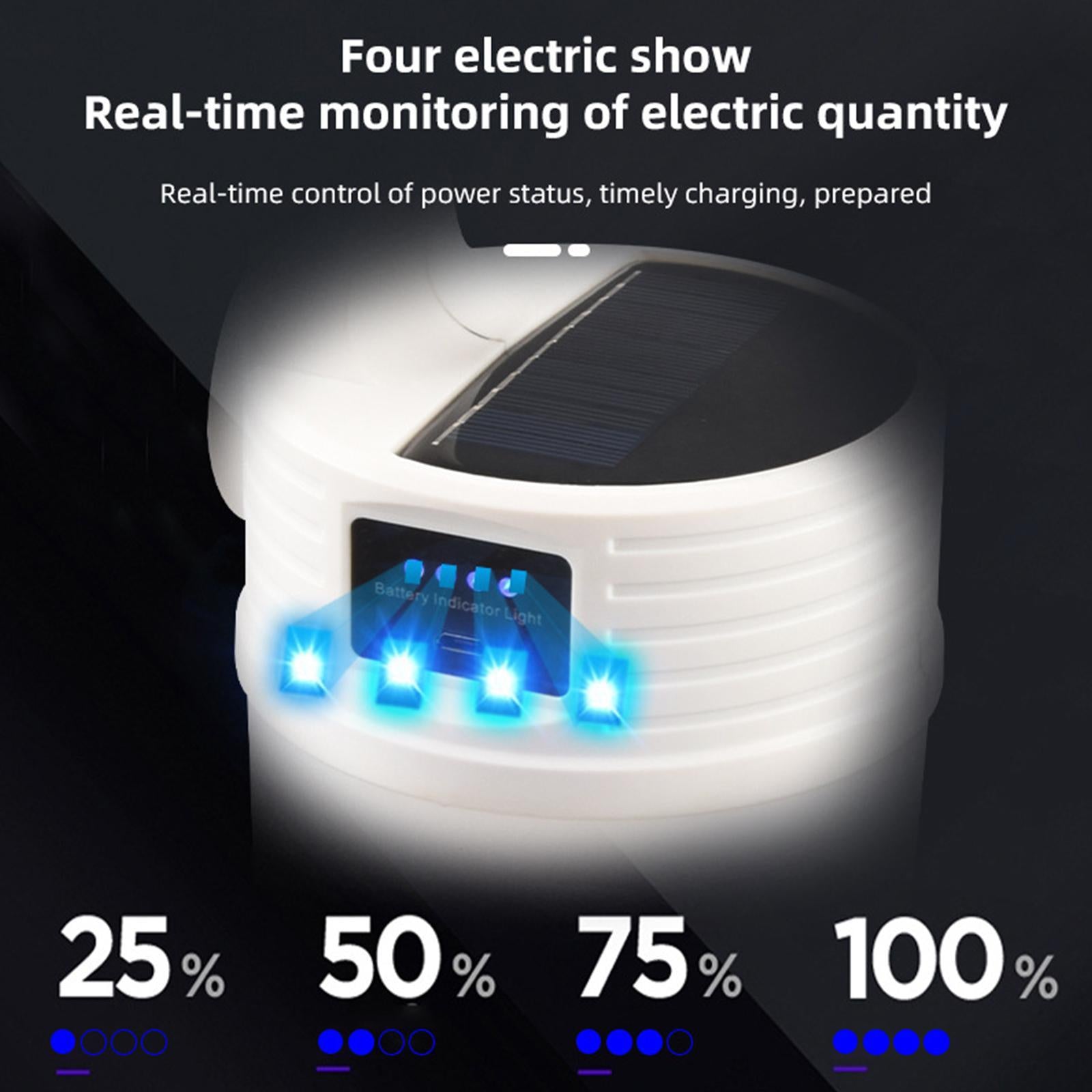 New Solar Light Rechargeable Tent Light Outdoor Camping Light LED Portable Camping Lantern USB Rechargeable Emergency Light