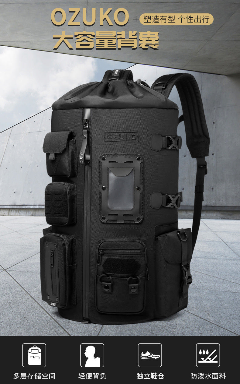 OZUKO Basketball Backpack Men's Large Capacity Waterproof Backpack Sports Bag Multifunctional Outdoor Trendy Brand Backpack