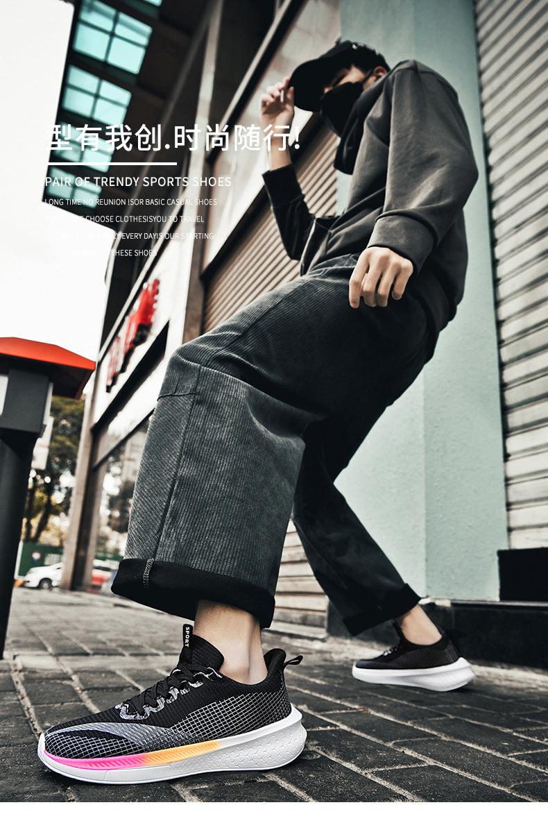 2025Spring and Summer Running Shoes for Men and Women, Mesh Breathable Soft Sole Student Sports Shoes, Racing Running Shoes, Shock Absorption, Casual Versatile