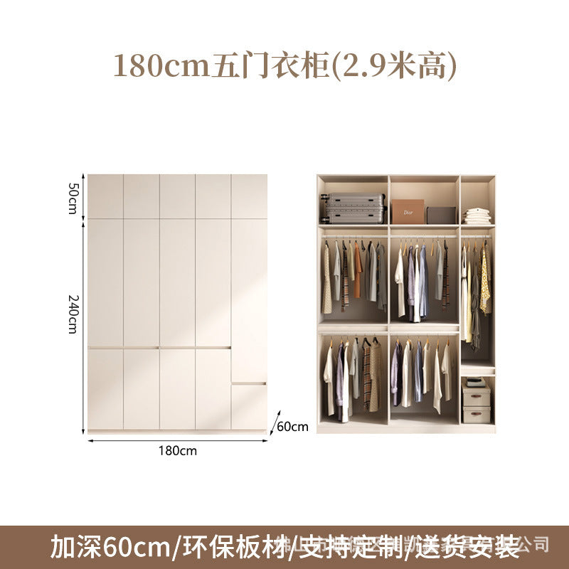 Raise the door to the ceiling2.5-3Large Wardrobe for Home Bedroom, Large Capacity Hanging Clothes Area, Multi-Section Large Closet