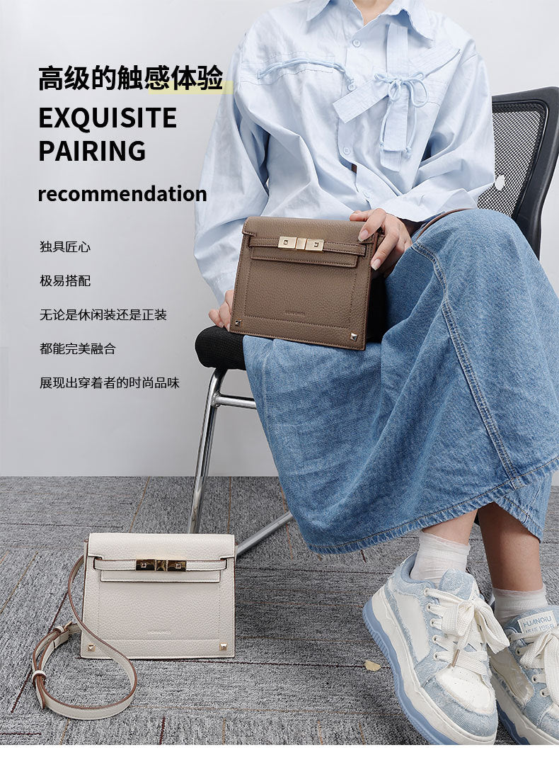 Original Design2024Autumn New Niche Versatile Crossbody Women's Textured Fashion Trendy Shoulder Bag