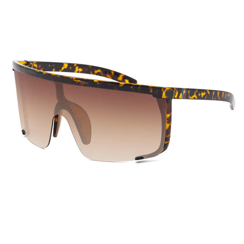 Colorful Cycling Sports Sunglasses for Men17183One-piece Windproof Frame Sunglasses for Men Trendy Sun Protection Glasses