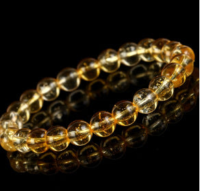 Blue Tiger Eye Stone Bracelet Single Circle Natural Stone Beaded Bracelet Volcanic Stone White Pine Chicken Wing Wood Long Bracelet