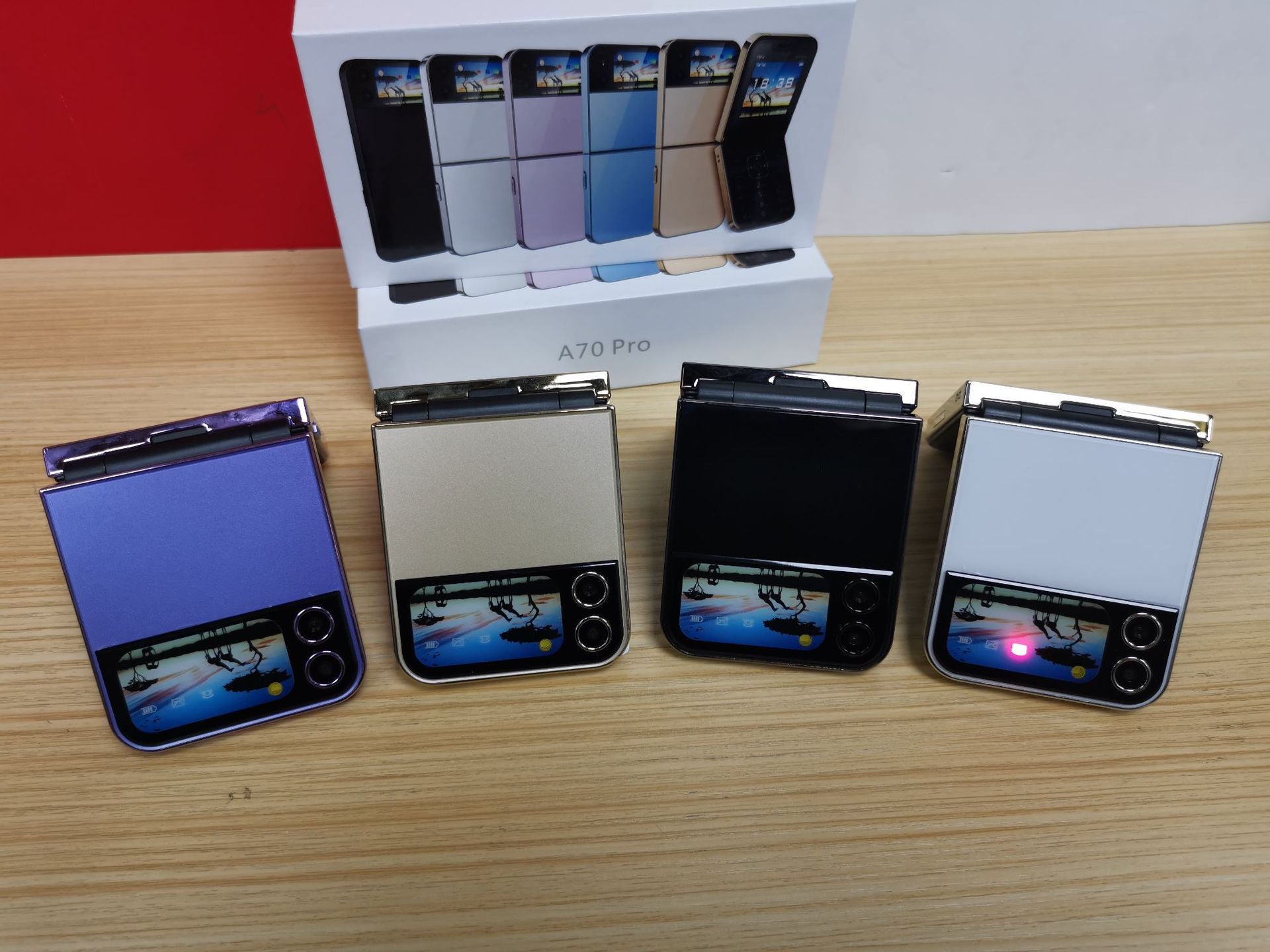 Flip Phone Mini Folding Flip Elderly Button2G Functional Phone Personalized Backup Phone A70PRO