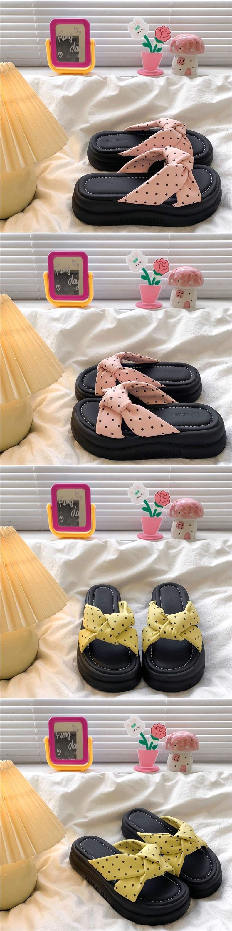 Women's Summer Thick-Soled Slippers for Outdoor Wear2025New Style Fairy Style Fashion One-Strap Sandals to Match Dresses