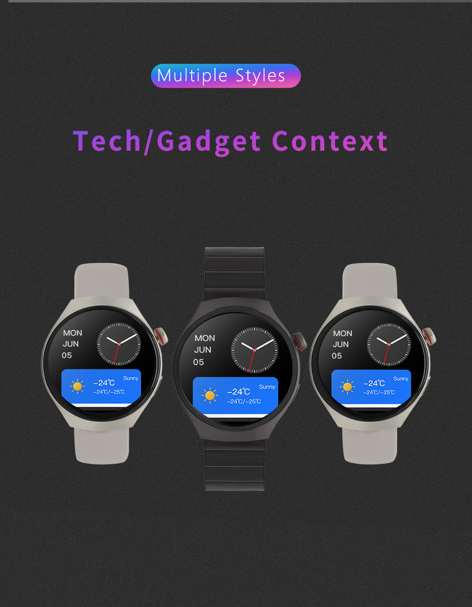gt4pro Round Screen Smart Watch Bluetooth Call Waterproof Heart Rate Blood Oxygen Monitoring Step Counter Smart Watch