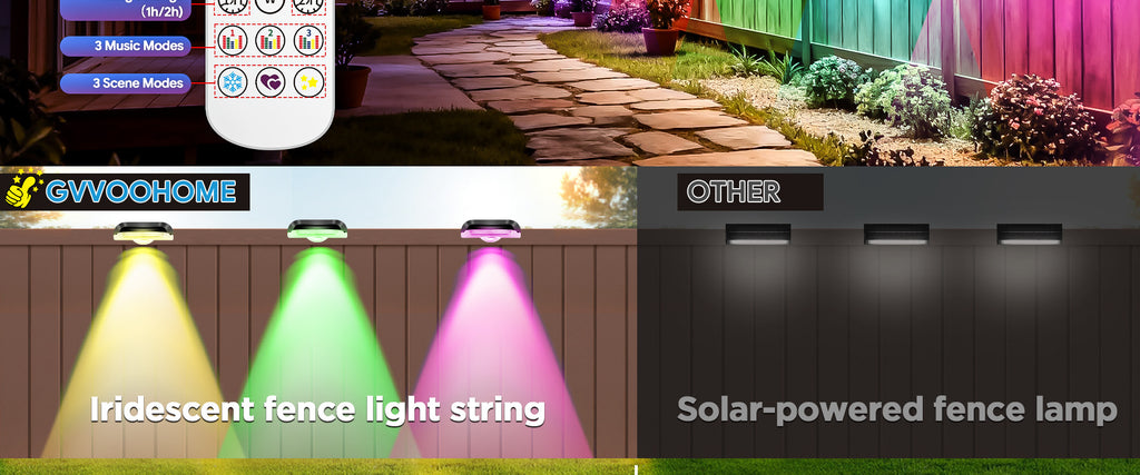 RGBCW Iridescent Fence Light Bluetooth Version Fence Light Wall Washer Fence Light Garden Light Waterproof Decorative Light