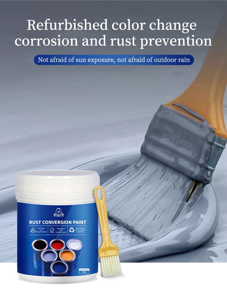 Water-based Anti-rust Paint Metal Paint Rust-free Rust Conversion Paint Color Steel Tile Renovation Rust Fixing Agent Multi-color Industrial Paint