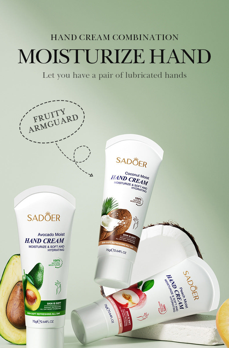 Full English SADOER Fruit Combination Moisturizing Hand Cream Hydrating Autumn and Winter Hand Cream  Foreign Trade Wholesale