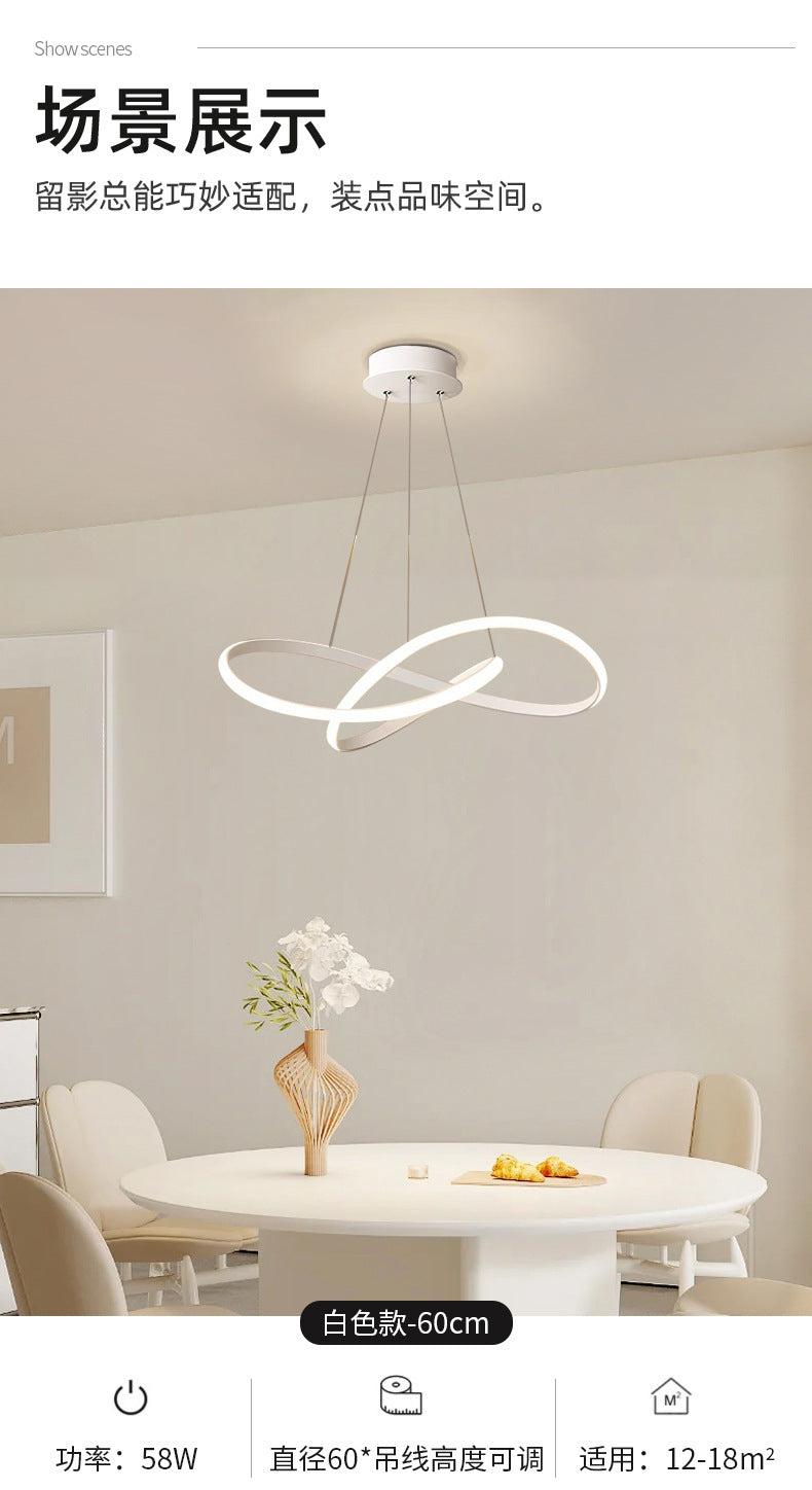2025New led Ultra-thin Modern Minimalist Nordic Irregular Strip Dining Pendant Light Living Room Bedroom Light Full Spectrum Lighting Fixture