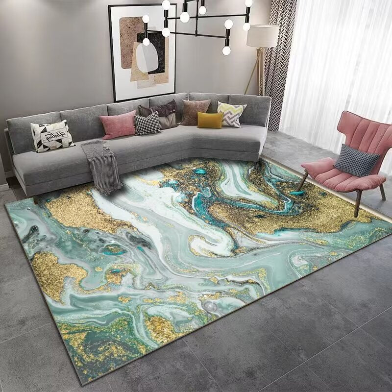 Crystal Velvet Carpet Light Luxury Home Bedroom Non-Slip Wear-Resistant Bedside Blanket Living Room Dirty-Resistant Easy to Care Sofa Coffee Table Blanket