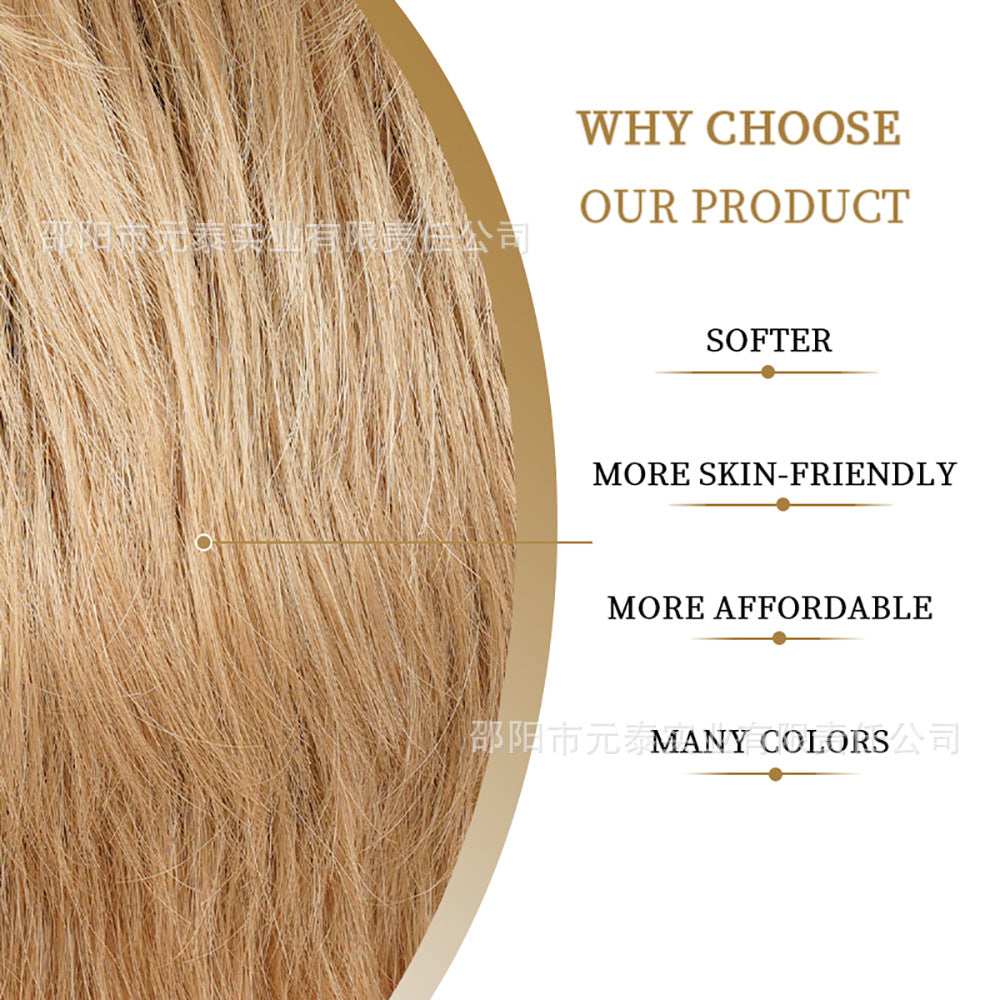 Synthetic Short Wig Cap Fashion Short Wig No Parting Wig Cap Short Hair Stylish Short Hair Fluffy wigs