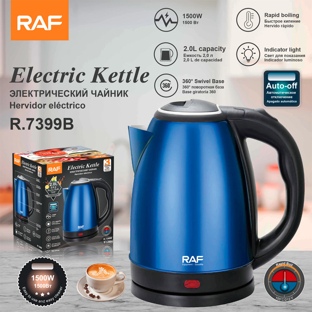 RAF European Standard Double-layer Anti-dry Boiling Kettle for Kitchen2L Health Kettle Fast Electric Kettle R .7399