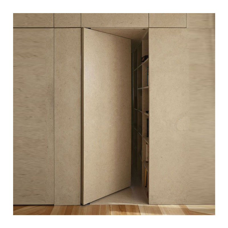 French Private Custom Villa High Quality Aluminum Metal Frame Wooden Door Invisible Hinge Interior Invisible Wooden Door