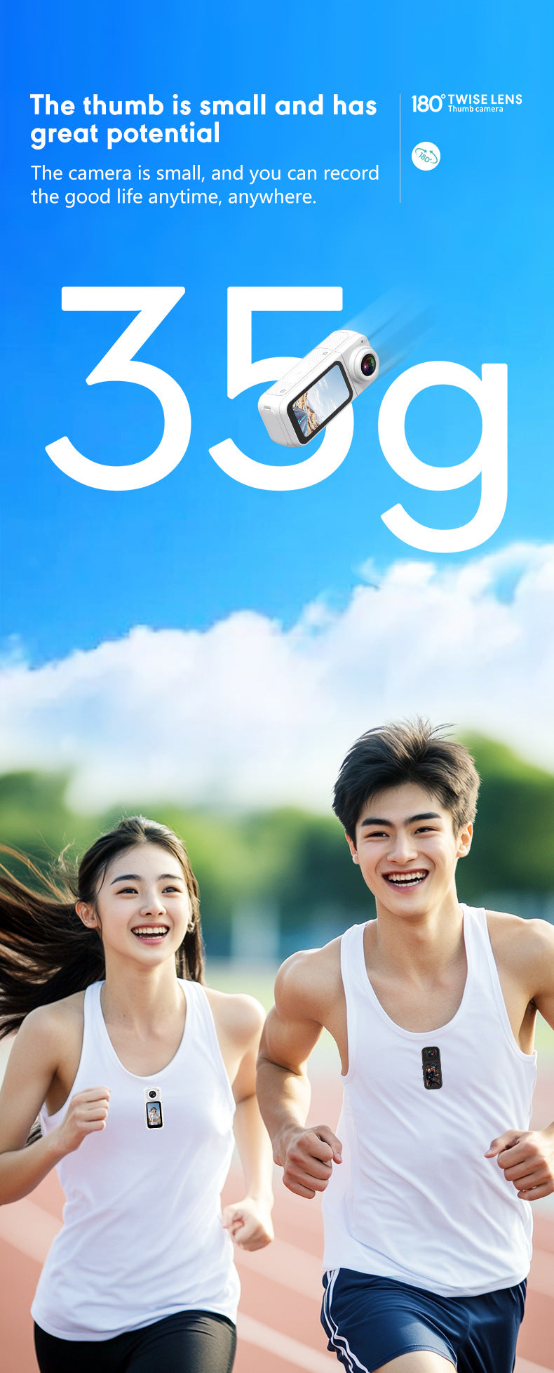 Magnetic Thumb Camera Outdoor Sports Recording Artifact Cycling Pet Portable Mini Camera