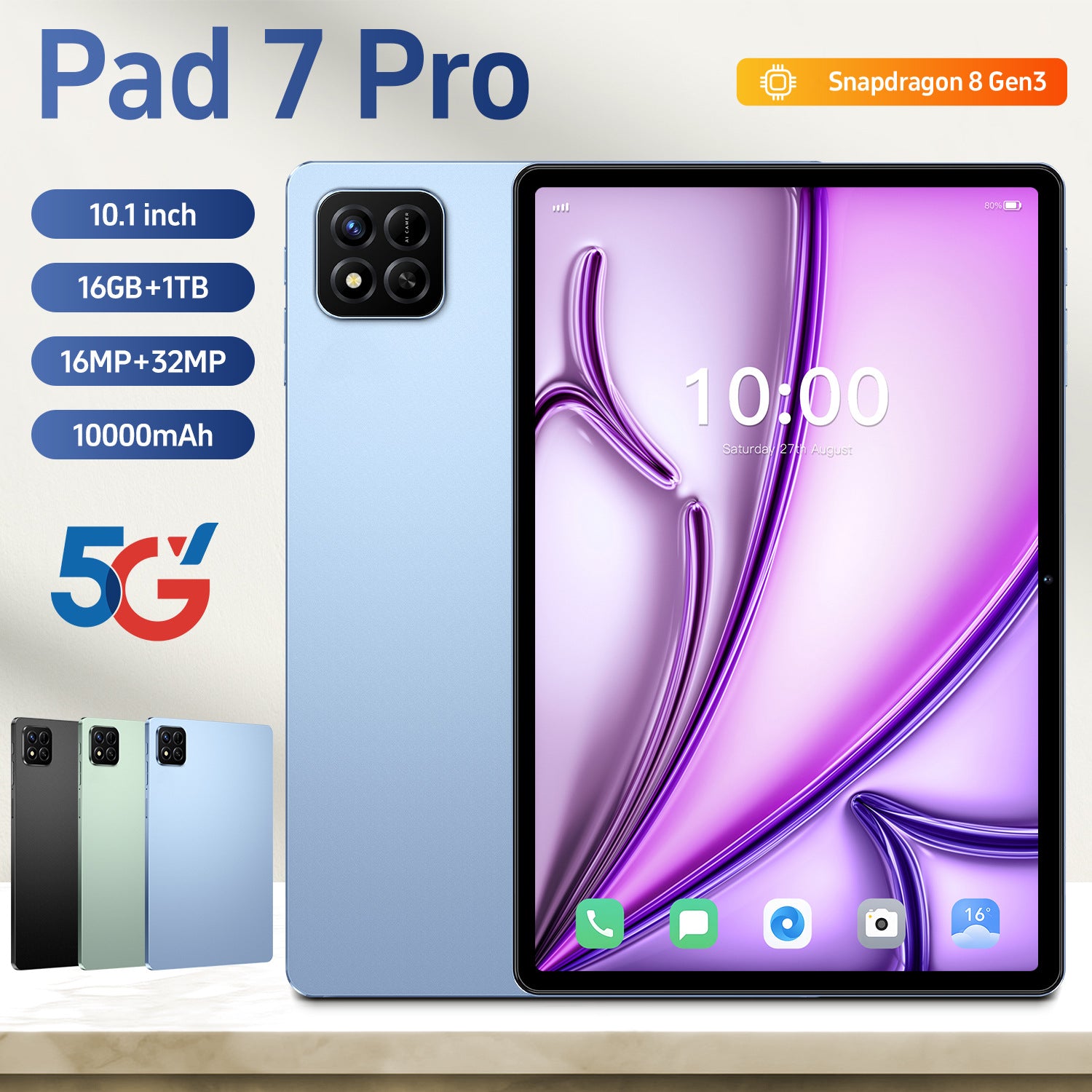 New Global Exclusive16+1T High Definition Screen Smart Tablet Pad 7 Pro Source Manufacturer