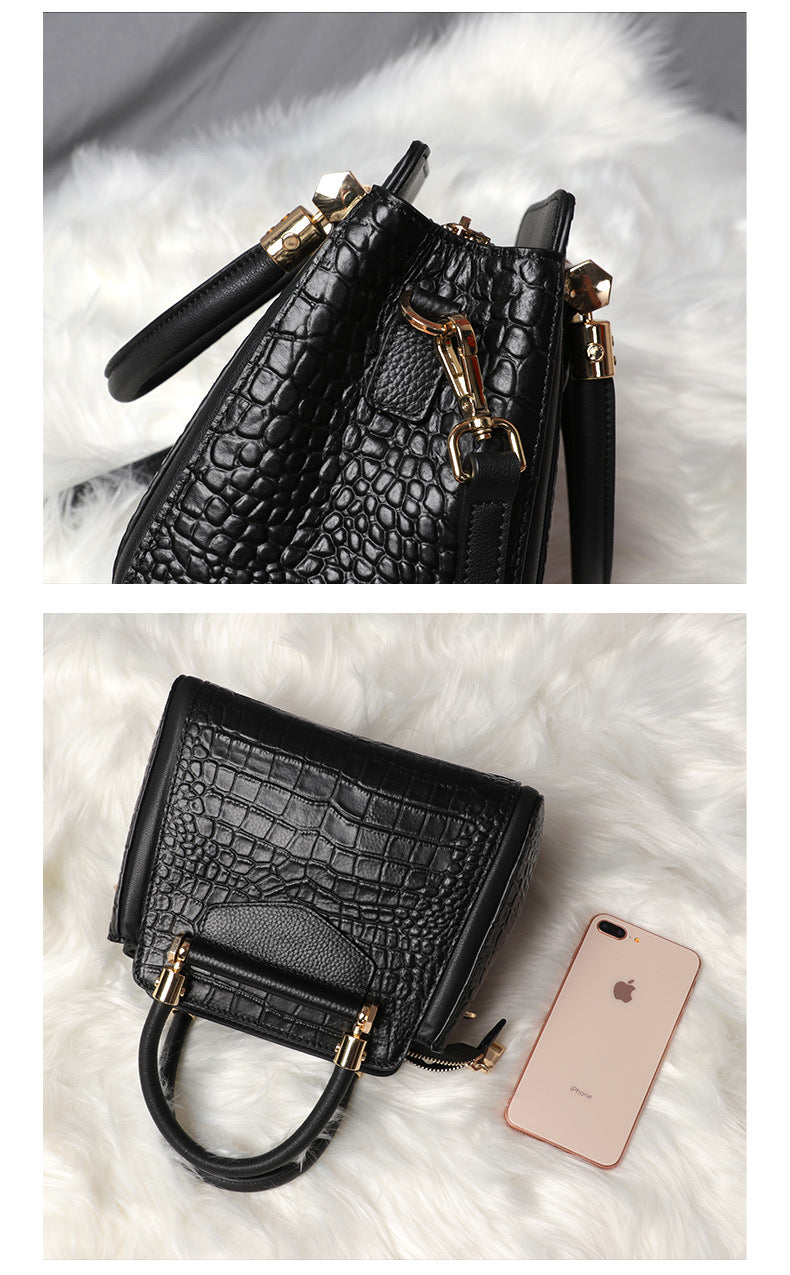 2024New Year's Fashionable and Elegant Crocodile Pattern Single Shoulder Handbag for Women