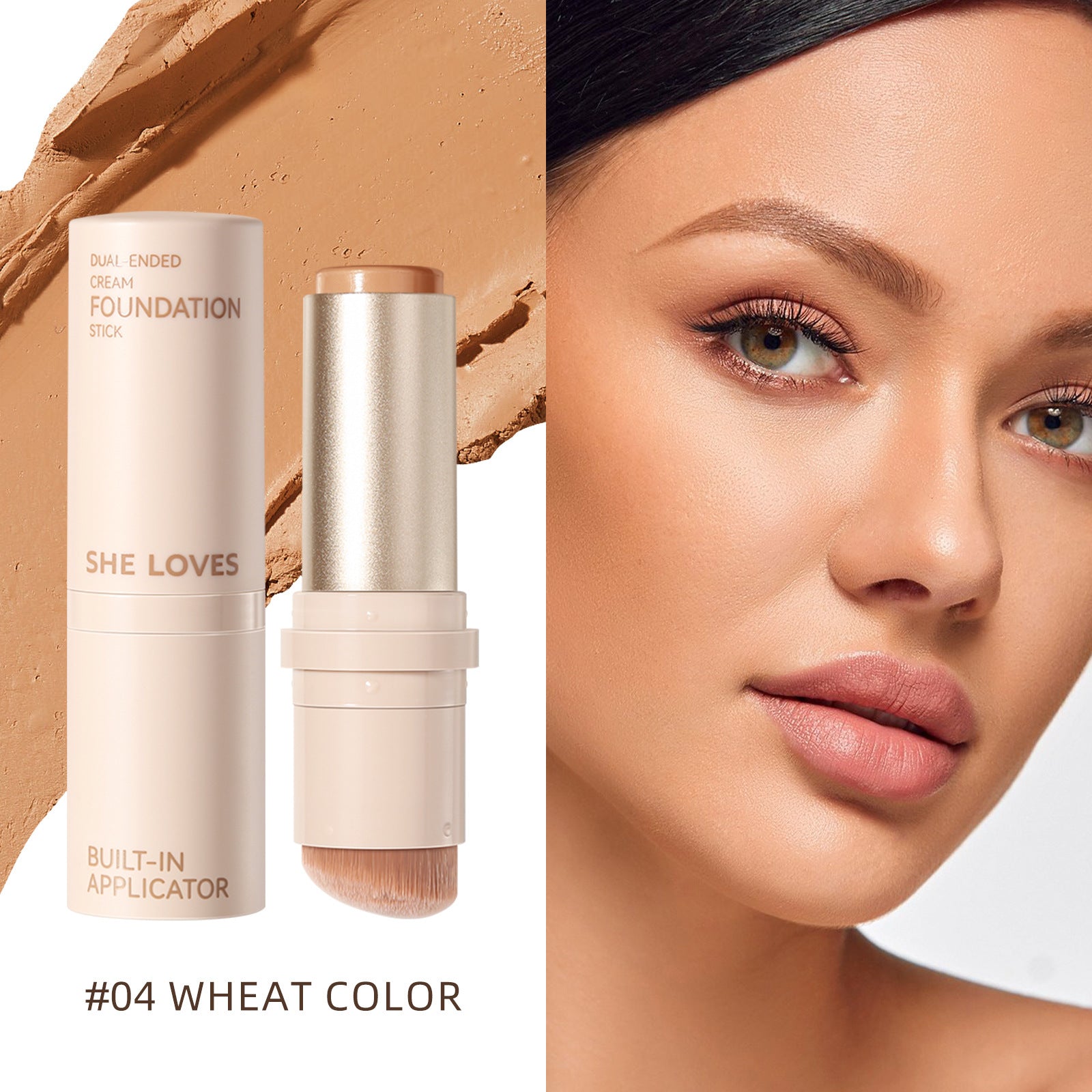 Double-ended Foundation Stick Foundation Concealer Oil Control Long-lasting Commuting Waterproof Sweatproof Non-cakey Foundation