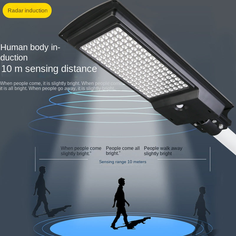 Wholesale Integrated LED Solar Street Light Human Induction New Rural Household Outdoor Garden Lamp ABS Body IP65 for Road