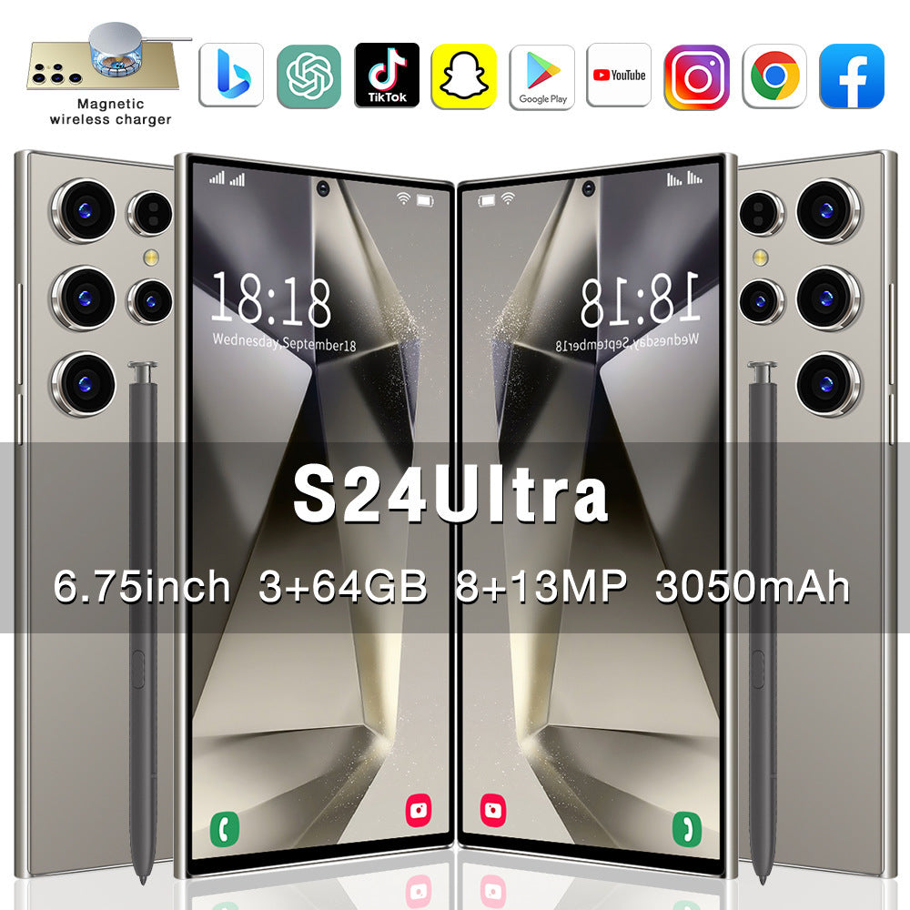 Popular S24Ultra Smartphone6.75Inch4G Android1:1Smartphone2+16G Delivery