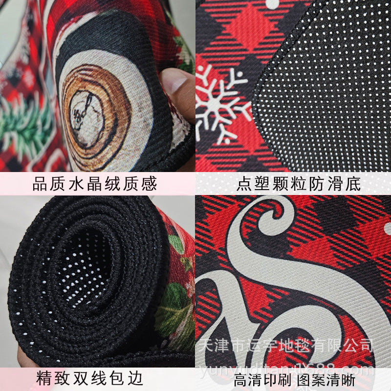 2026Year of the Horse Doormat New Year Red Festive Entrance Door Mat Spring Festival Atmosphere Dust Removal Foot Mat