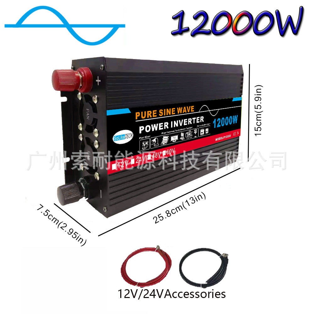 Pure Sine Wave Inverter Car Converter Car Inverter Power Supply DC12V/24V/48V/60V Turn AC220V