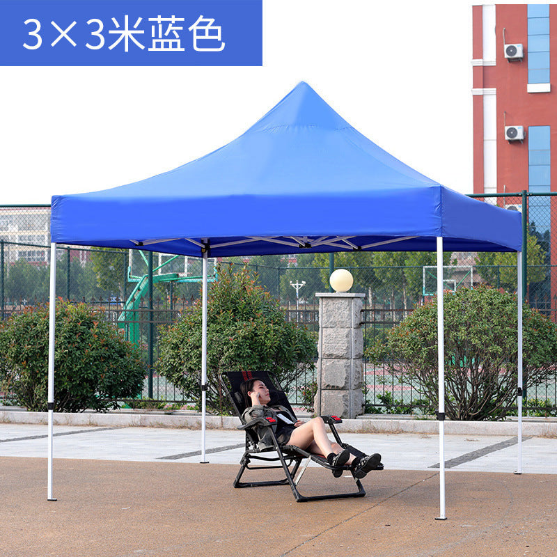 Four-corner Rainproof Tent Four-legged Thickened Advertising Canopy Large Umbrella Outdoor Stall Sunshade Foldable Rain Cover Wholesale