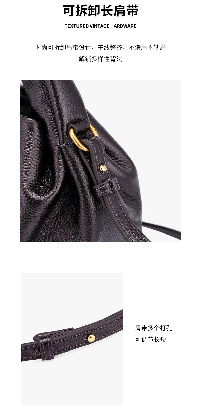 European and American Niche Cloud Dumpling Bag Single Shoulder Crossbody Niche Light Luxury Fashion Design New Single Shoulder Crossbody Genuine Leather Bag