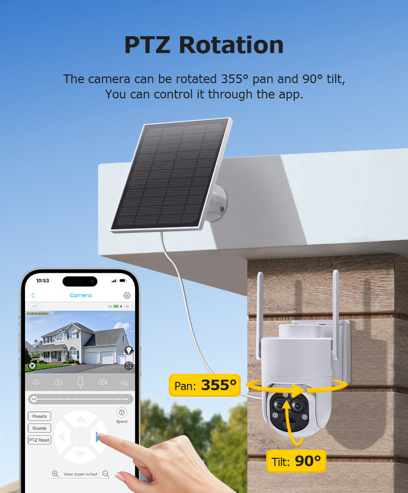 Exclusive Supply4G Solar Camera Outdoor Binocular Dome Camera 12High Zoom Low Power Consumption Manufacturer Direct Wholesale