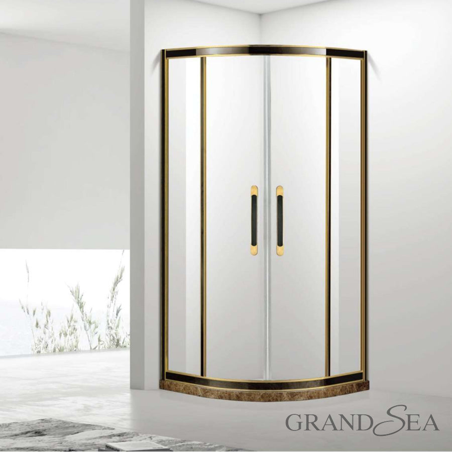 Normal Design 60x60 Aluminum Frame Glass Shower Door, Bathroom Sliding Glass Door