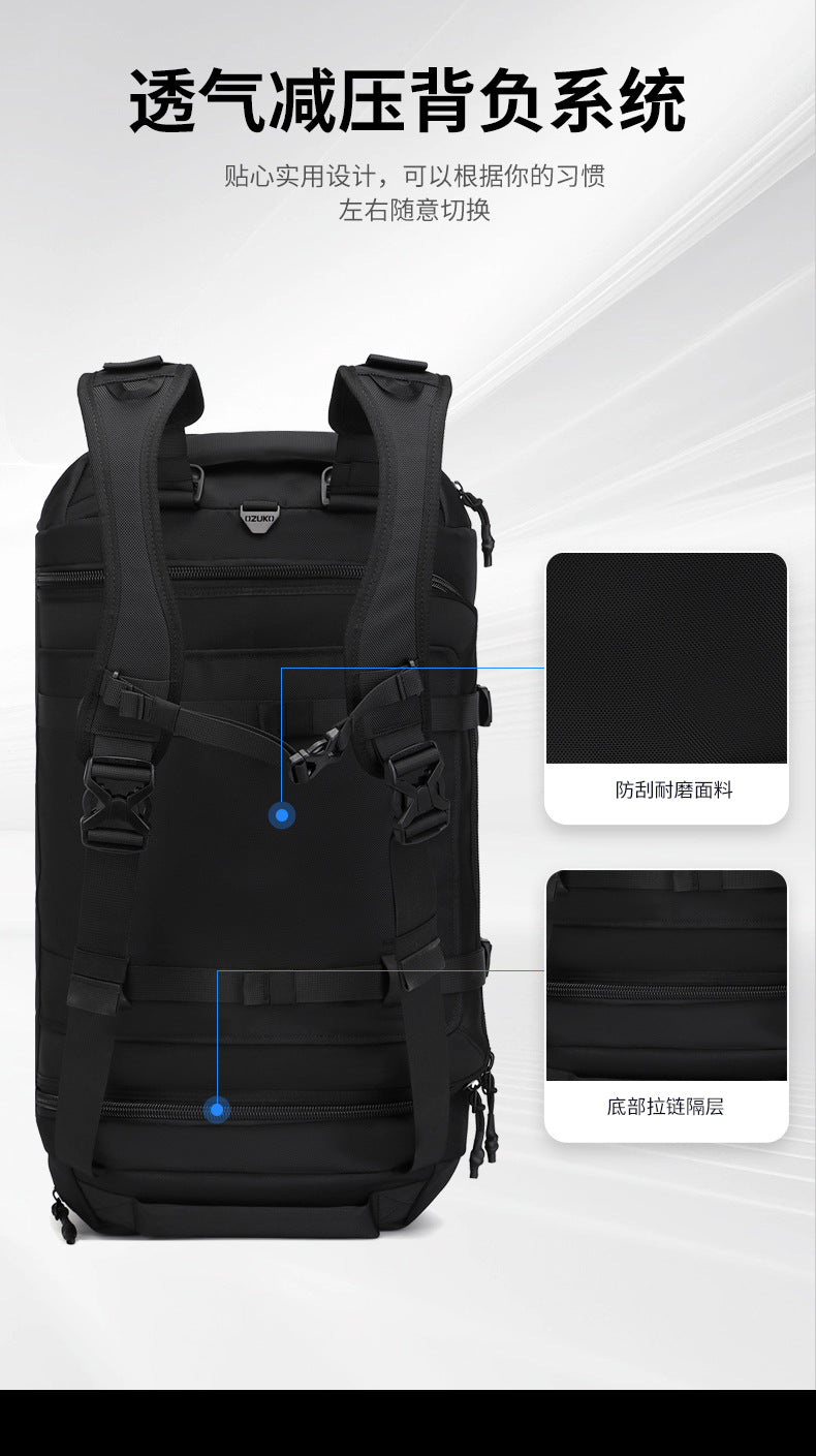 New Men's Travel Bag Large Capacity Sports Fitness Bag Waterproof Handheld Multifunctional Short Trip Backpack Yoga Bag