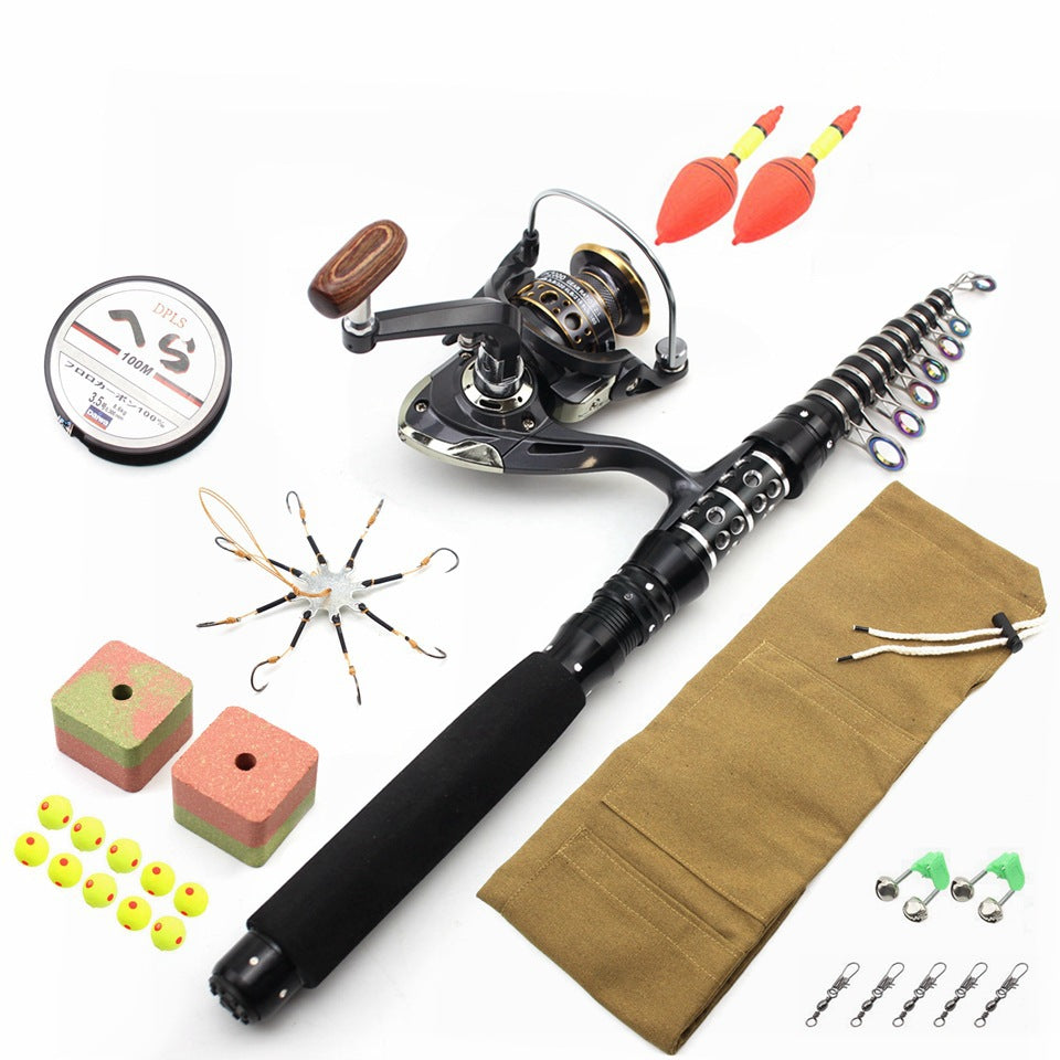 Ultra-short Portable European Carp Fishing Set Fishing Gear Combination European and American Popular Fishing Rod Can Be Used FBA