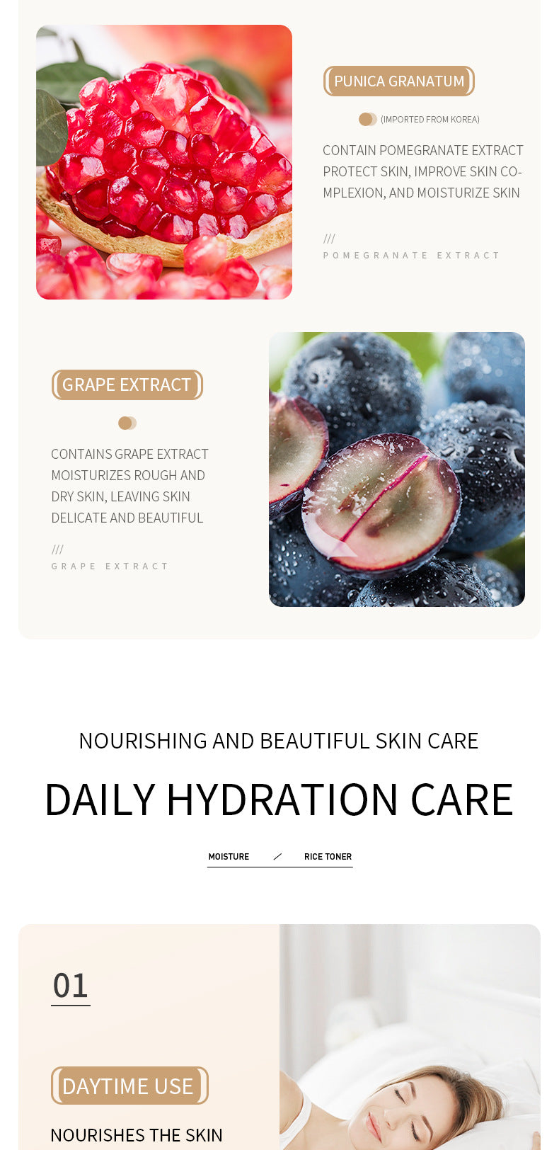 Full English Rice Skincare Set BIOAOUA Rice Puree Series Six-Piece Set Box  Wholesale