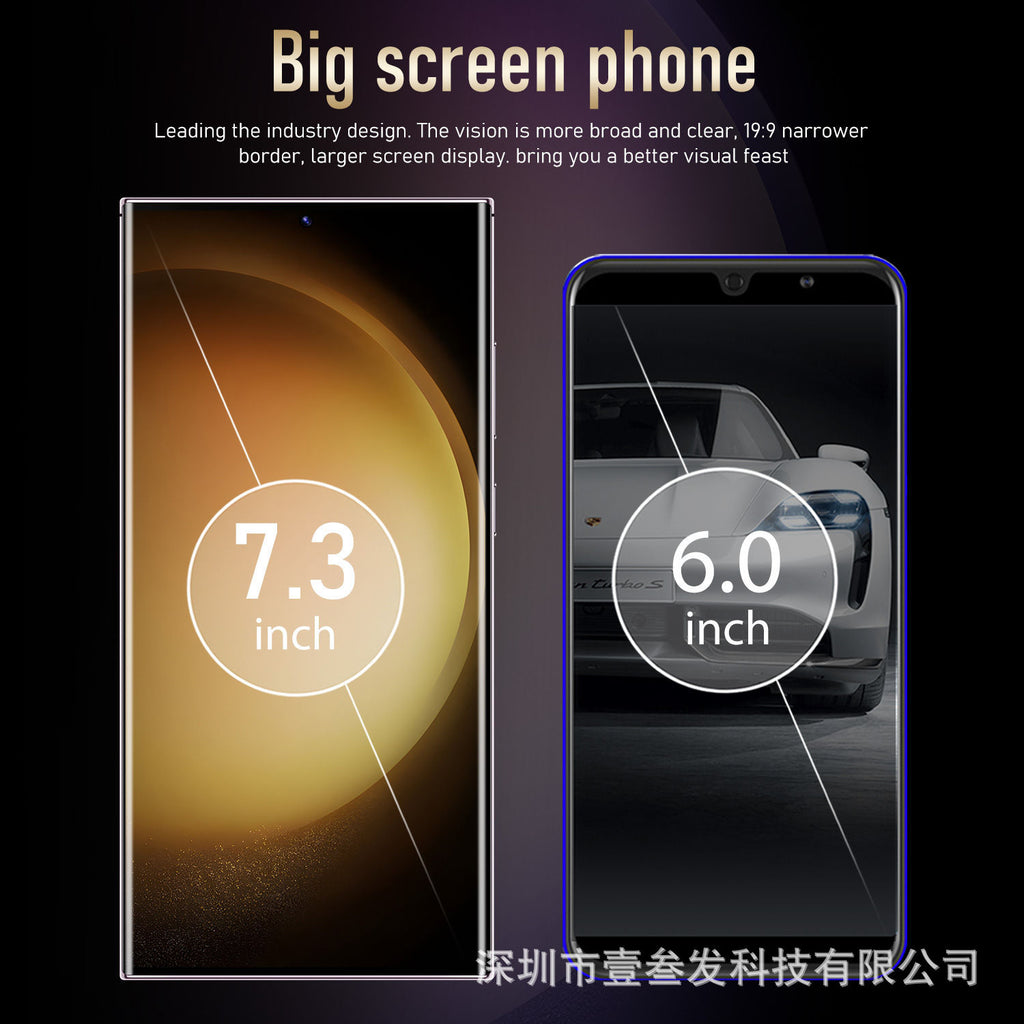 Global S24 Ultra Mobile Phone2+16 High-end7.3Inch Large Screen1300Pixel Android8 Hd